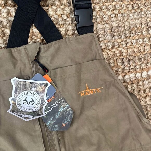 New Habit Men's Cedar Branch Water Proof Insulated Bib (Realtree Edge Size XXL) - Picture 4 of 10